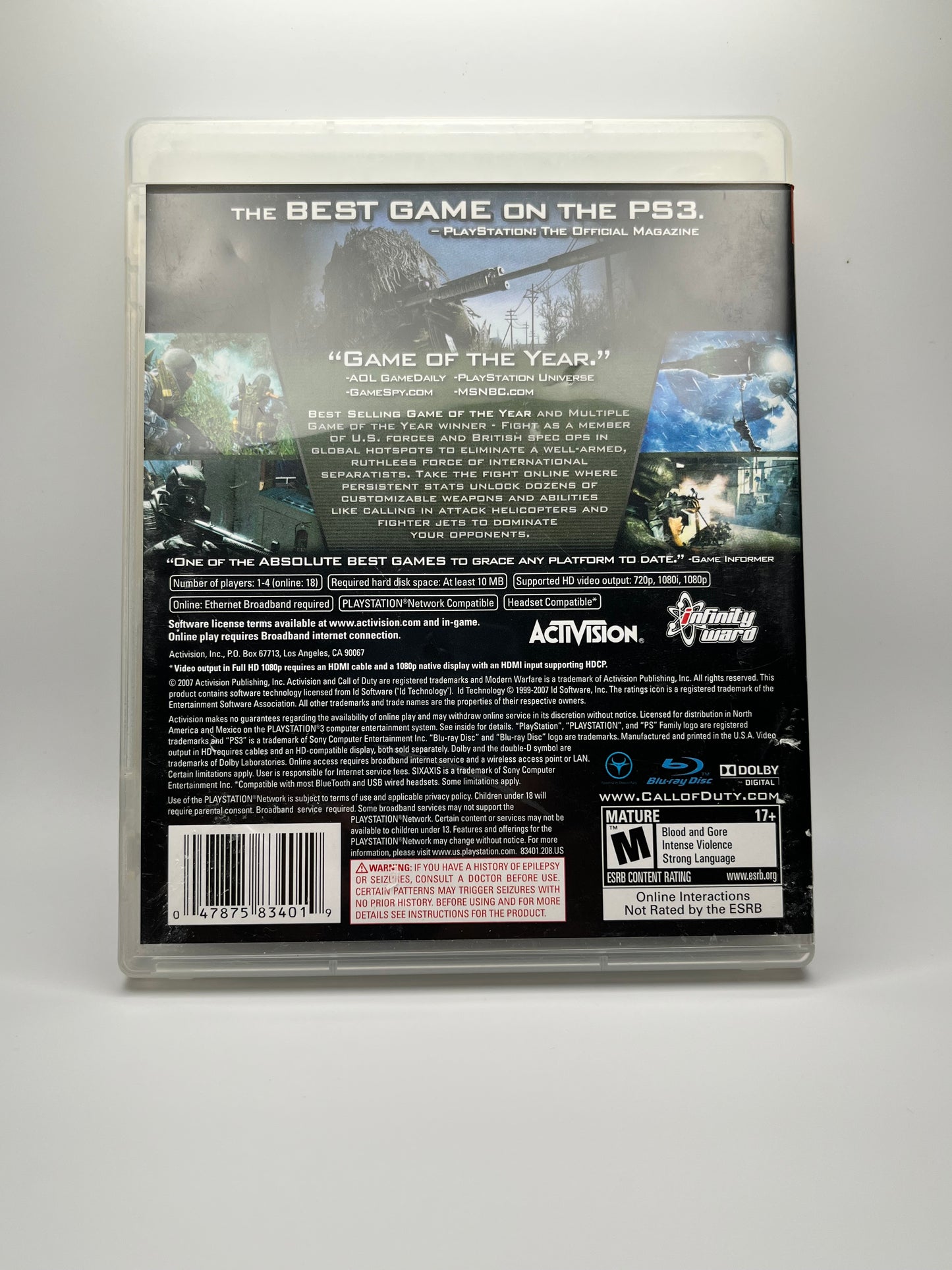 Call of Duty 4: Modern Warfare (Game of the Year Edition) (PlayStation 3)