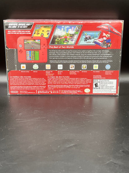 Nintendo 2DS crimson red Mario kart 7 Edition Console