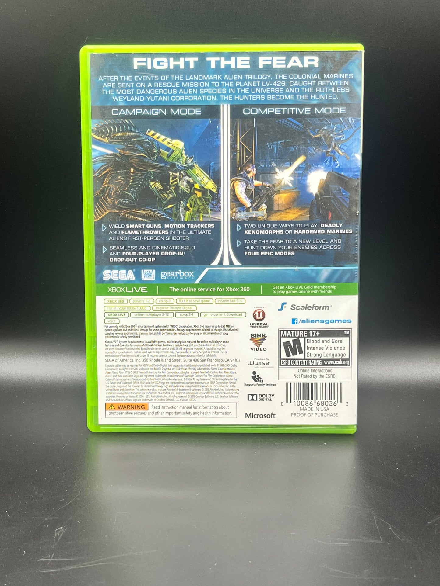 Aliens colonial Marines (Xbox 360)￼
